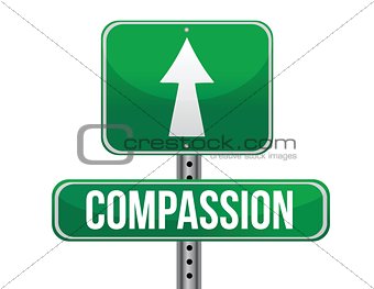 compassion road sign illustration design