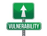 vulnerability road sign illustration design