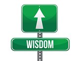 wisdom road sign illustration design