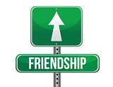 friendship road sign illustration design