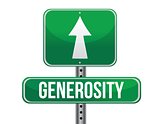 generosity road sign illustration design