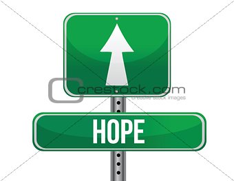 hope road sign illustration design