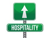 hospitality road sign illustration design