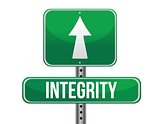 integrity road sign illustration design