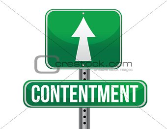contentment road sign illustration design