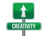 creativity road sign illustration design