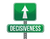 decisiveness road sign illustration design