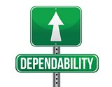 dependability road sign illustration design