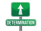 determination road sign illustration design