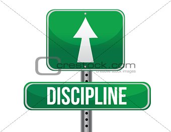 discipline road sign illustration design