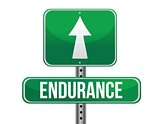 endurance road sign illustration design