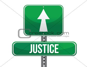 justice road sign illustration design