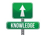 knowledge road sign illustration design