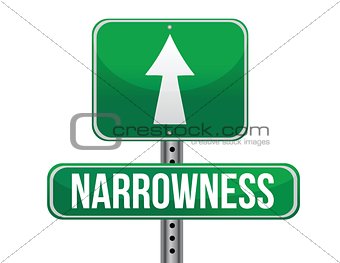 narrowness road sign illustration design