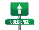 obedience road sign illustration design