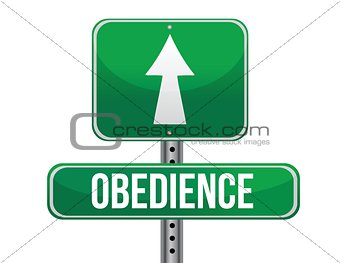 obedience road sign illustration design