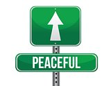 peaceful road sign illustration design