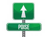 poise road sign illustration design