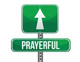 prayerful road sign illustration design
