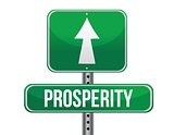prosperity road sign illustration design