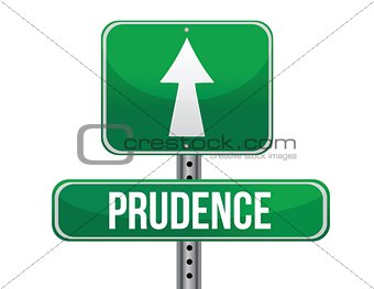 prudence road sign illustration design