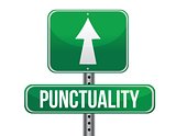 punctuality road sign illustration design