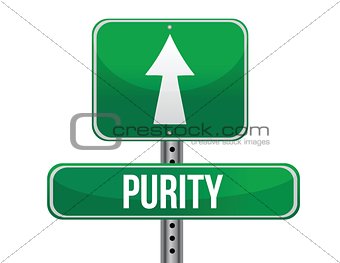 purity road sign illustration design