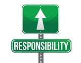 responsibility road sign illustration design