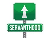 servanthood road sign illustration design