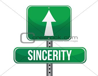 sincerity road sign illustration design