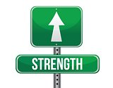 strength road sign illustration design