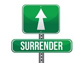 surrender road sign illustration design