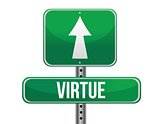 virtue road sign illustration design