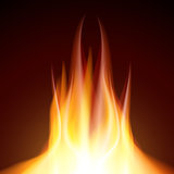 Fire flame burn on black background
