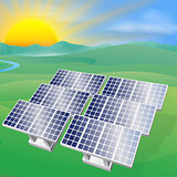 Solar power energy illustration