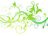 abstract green floral background 