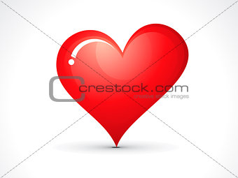 abstract red shiny heart icon 