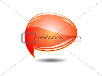 abstract orange chat balloons