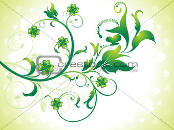 abstract st patrick floral background