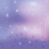 vector raindrops on purple glass
