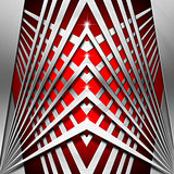 Red and Metal Geometric Background