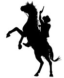 Horseback cowboy