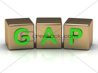 Gap on the gold cubes