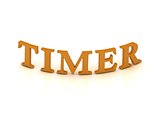TIMER sign with orange letters 