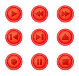 Media player glossy buttons collection