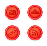 Set of glossy internet icons