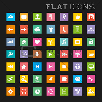 Modern Flat Icon Set
