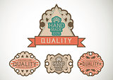 Vintage label Style with four Design Element