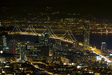 San Francisco Oakland Bay Bridge at Night