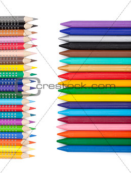 Various colorful pencils and markers